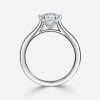 round shape white gold engagement ring