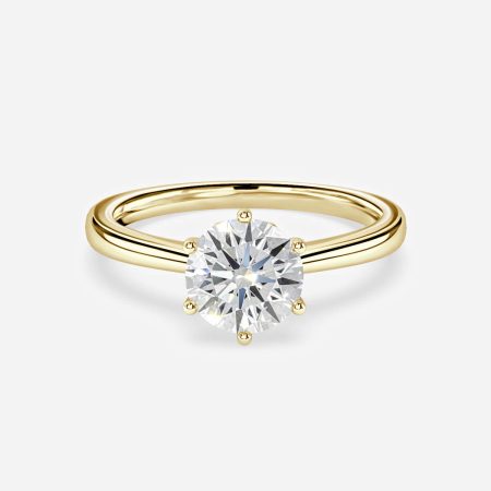 Petal Round Solitaire Engagement Ring Petal Round Solitaire Engagement Ring