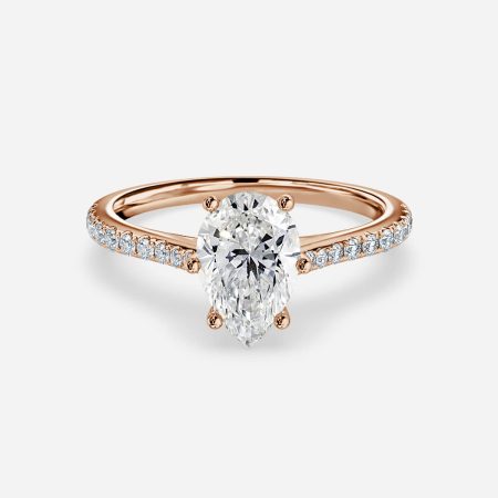 Shyam Pear Diamond Band Engagement Ring