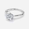 round cut diamond white gold solitaire ring
