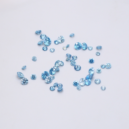Blue Color Round Diamond