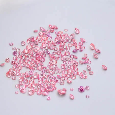 Pink Color Round Diamond
